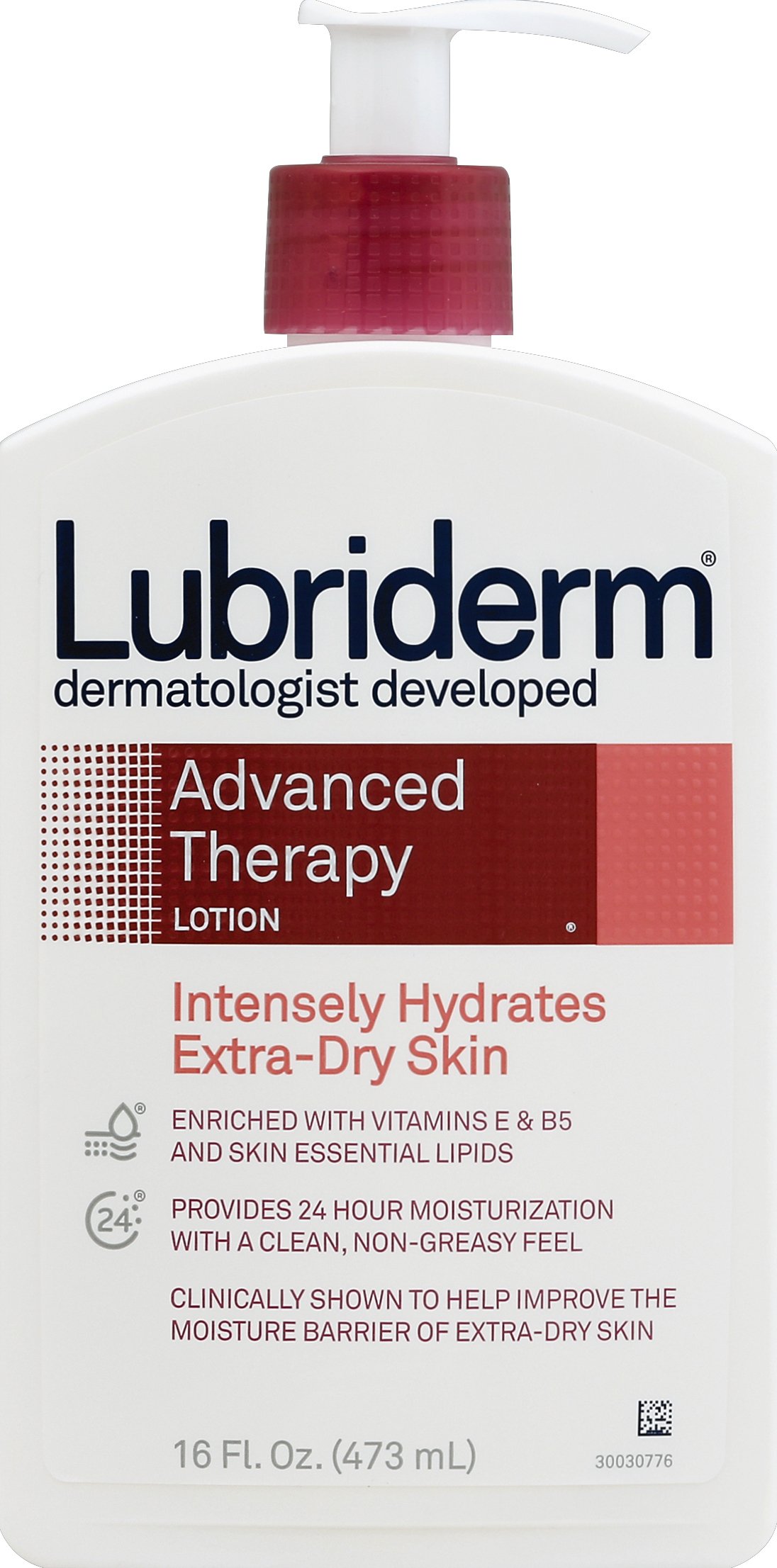lubriderm advanced therapy lotion on face