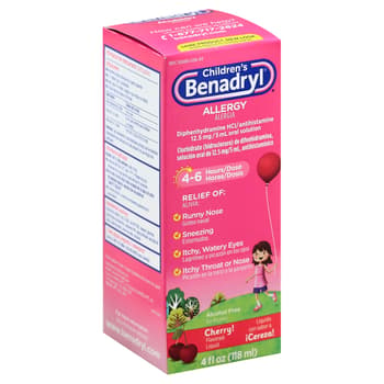 Benadryl Children’s 4 oz. Allergy Liquid in Cherry Flavor - Harmon Face ...