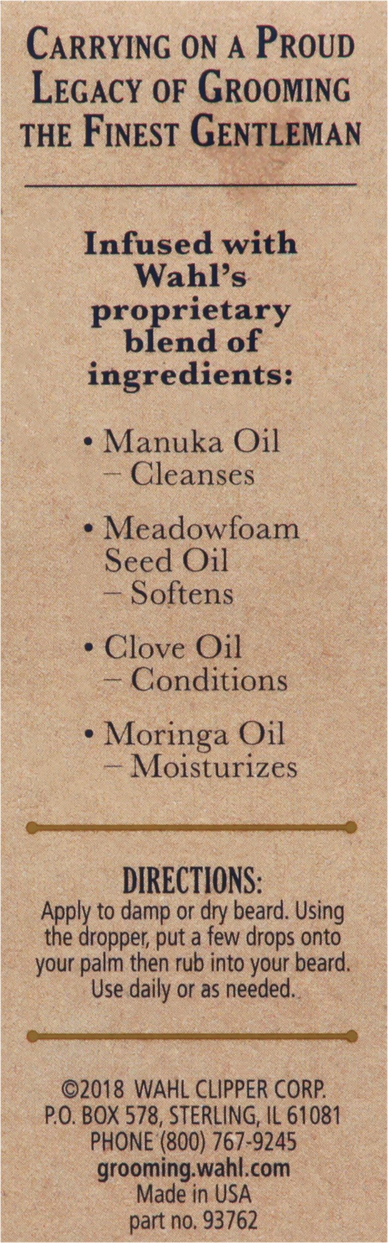 wahl hair clipper oil ingredients