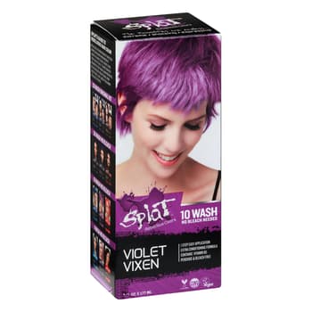 Splat 10 Wash No Bleach Violet Vixen Hair Color Kit Harmon Face