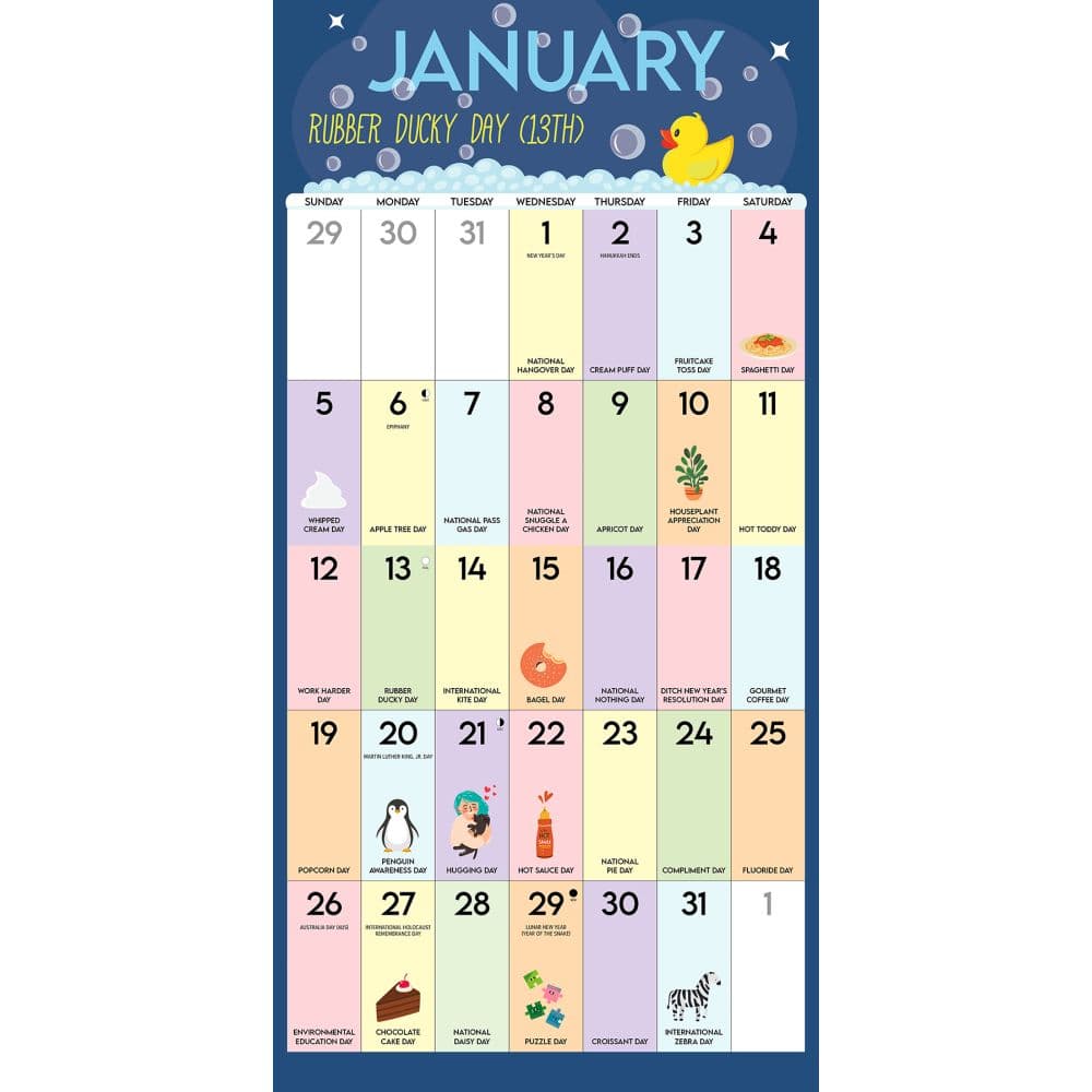 Holidays for Days 2025 Wall Calendar Second Alternate Image width="1000" height="1000"