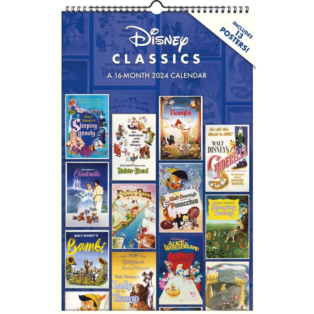 Disney Classic Poster 2024 Wall Calendar Main Image