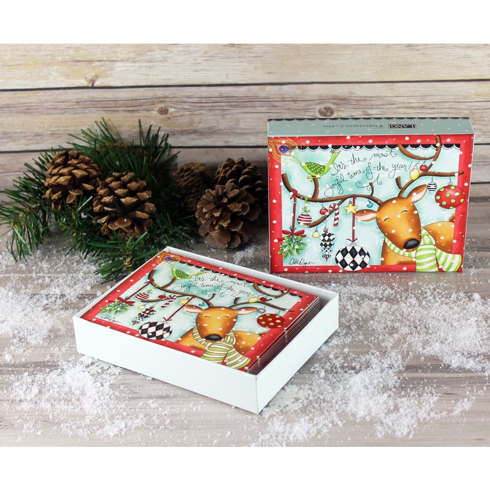Joyful Reindeer 5.375 In X 6.875 In Boxed Christmas Cards Alternate Image 3