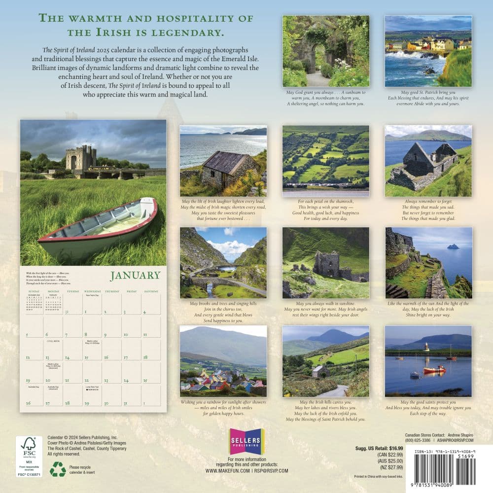 Spirit of Ireland 2025 Wall Calendar First Alternate Image width=&quot;1000&quot; height=&quot;1000&quot;