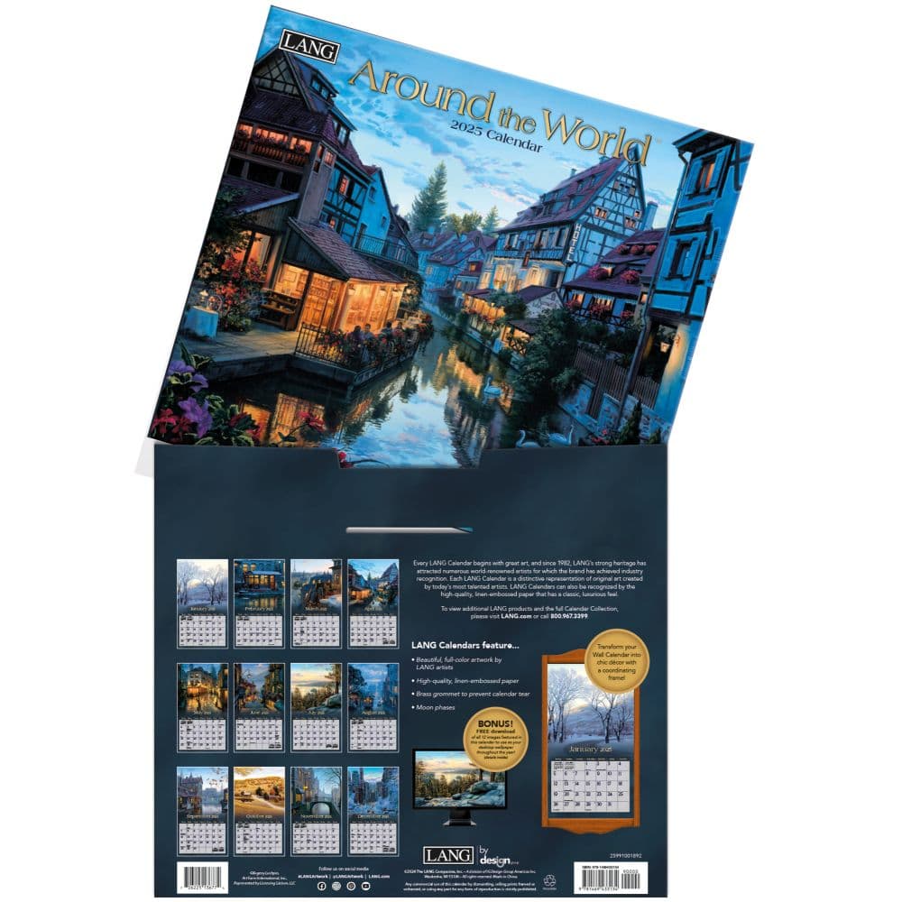 Around the World 2025 Wall Calendar by Evgeny Lushpin_ALT3