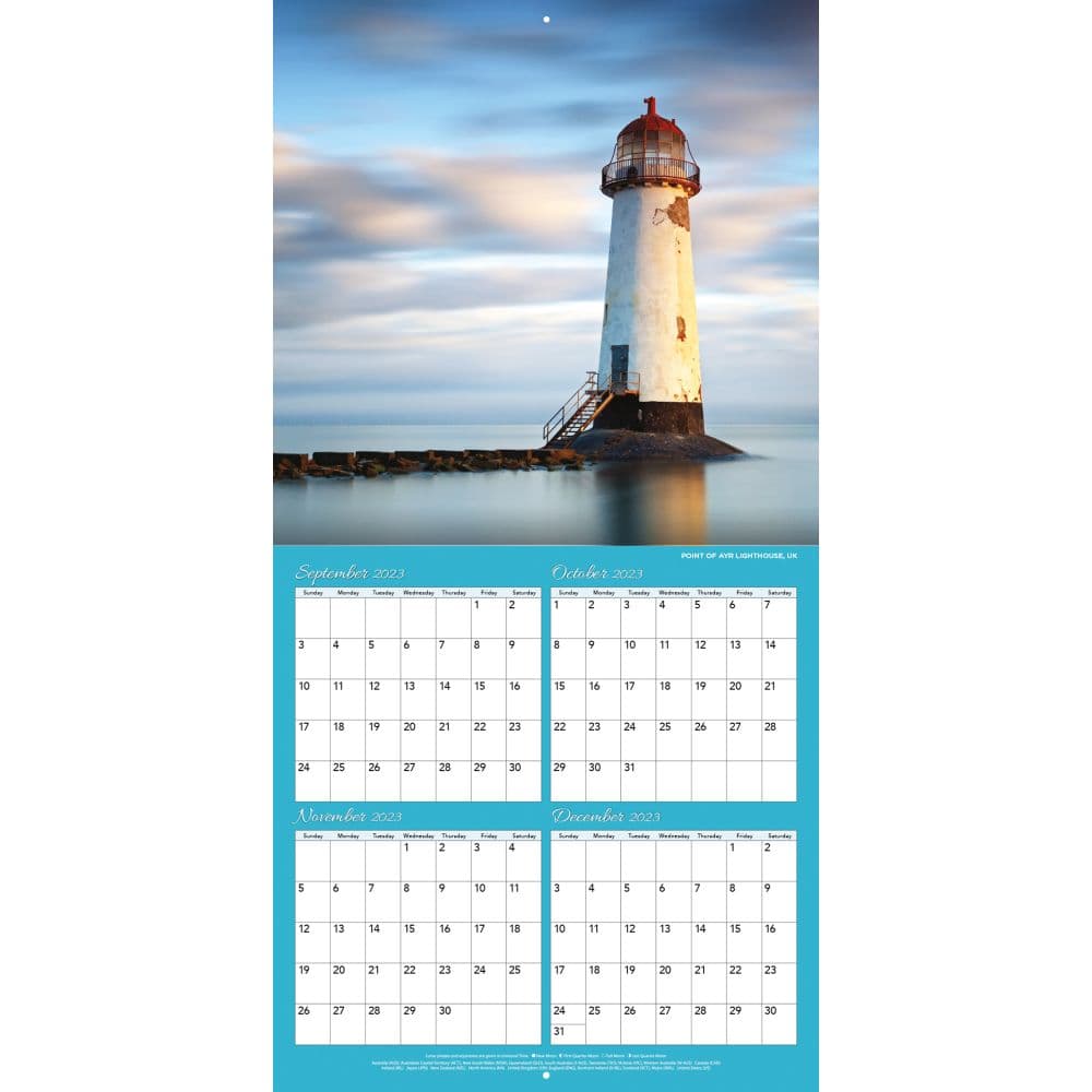 Lighthouses Photo 2024 Mini Wall Calendar