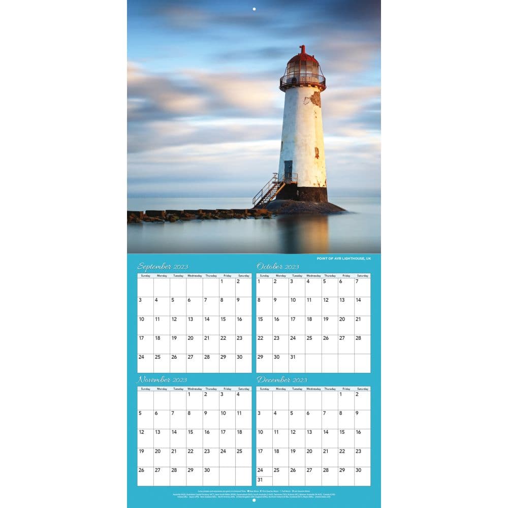 Lighthouses Photo 2024 Mini Wall Calendar Third Alternate Image width=&quot;1000&quot; height=&quot;1000&quot;
