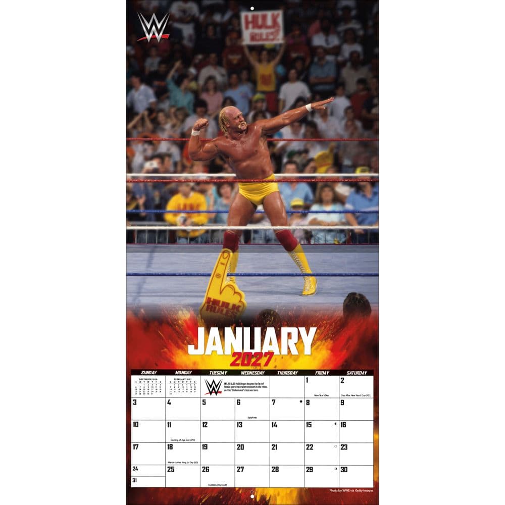 WWE Hulk Hogan 2027 Wall Calendar Third Alternate Image