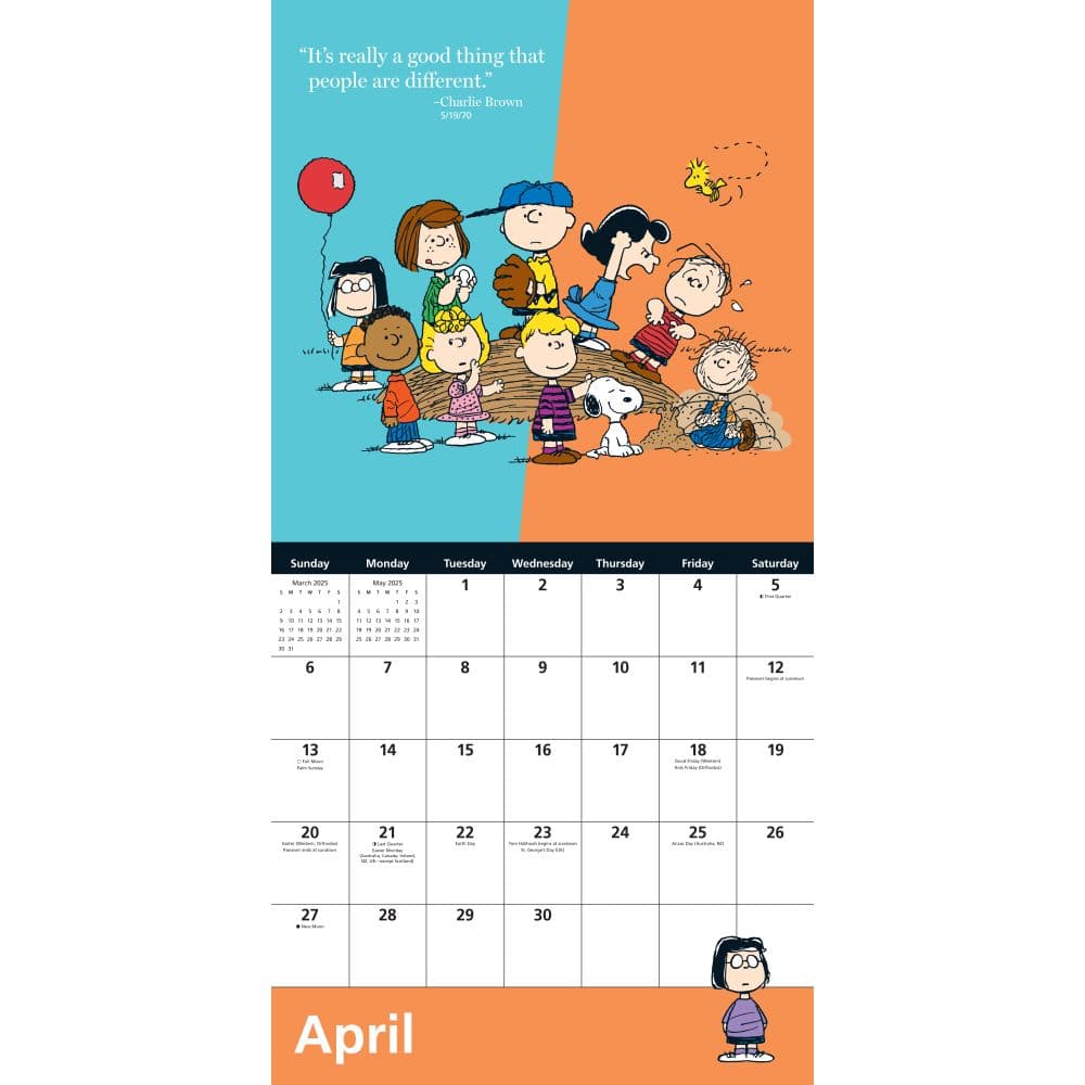 Peanuts 2025 Wall Calendar