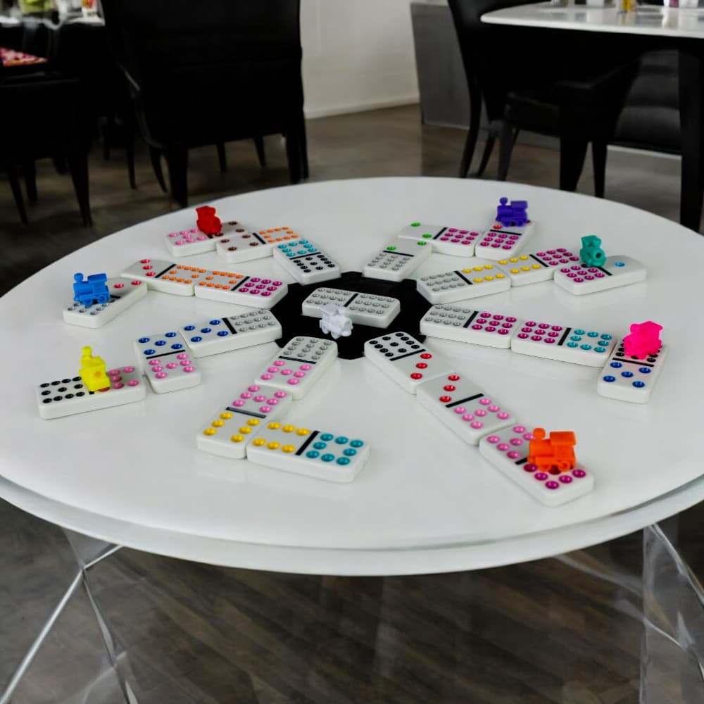 Mexican Train Dominoes in Tin Box Third Alternate Image