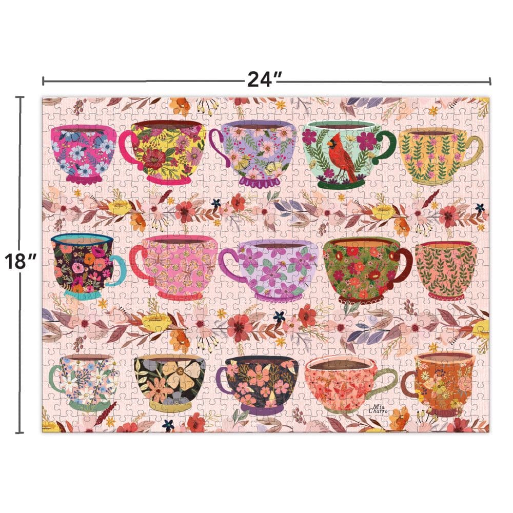 Floral Tea Time 500 Piece Luxe Puzzle Second Alternate Image