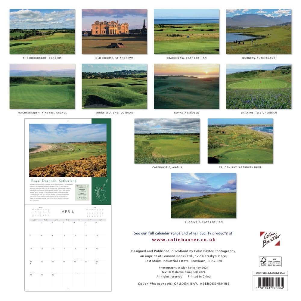 Scottish Golf 2025 Wall Calendar First Alternate Image width="1000" height="1000"