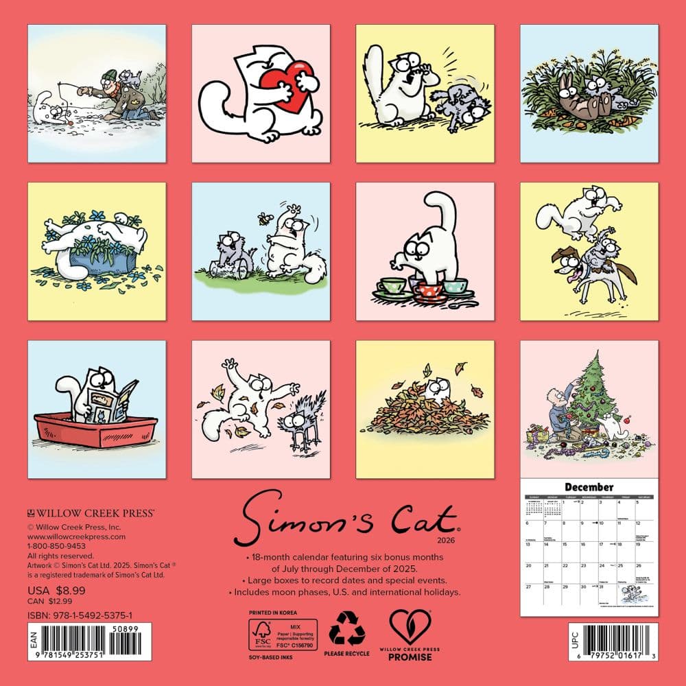 Simons Cat 2026 Mini Wall Calendar First Alternate Image