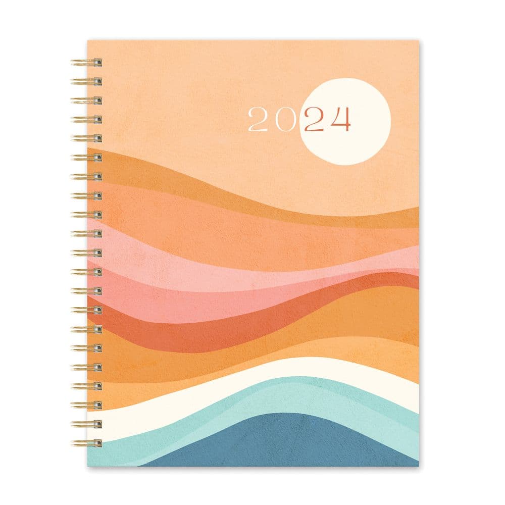 Rainbow Waves XL Spiral 2024 Planner