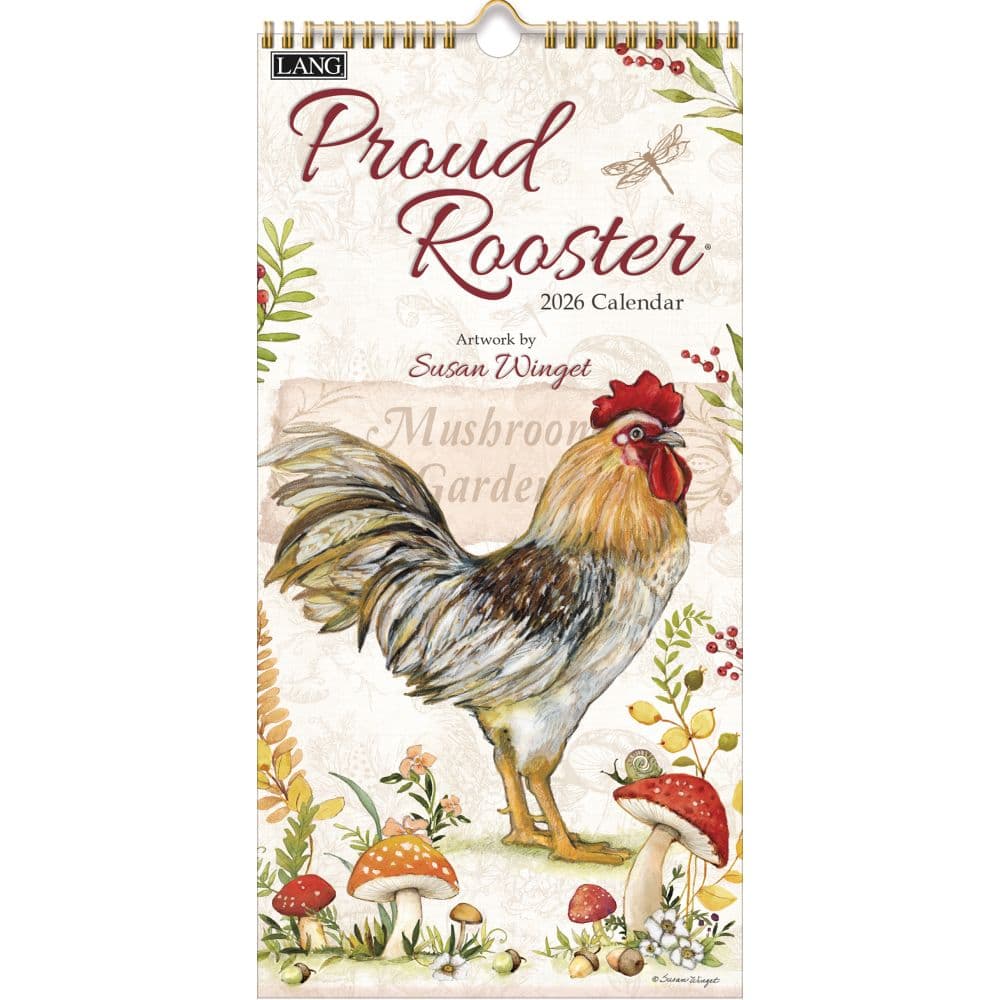 Proud Rooster 2026 Vertical Wall Calendar Main Image