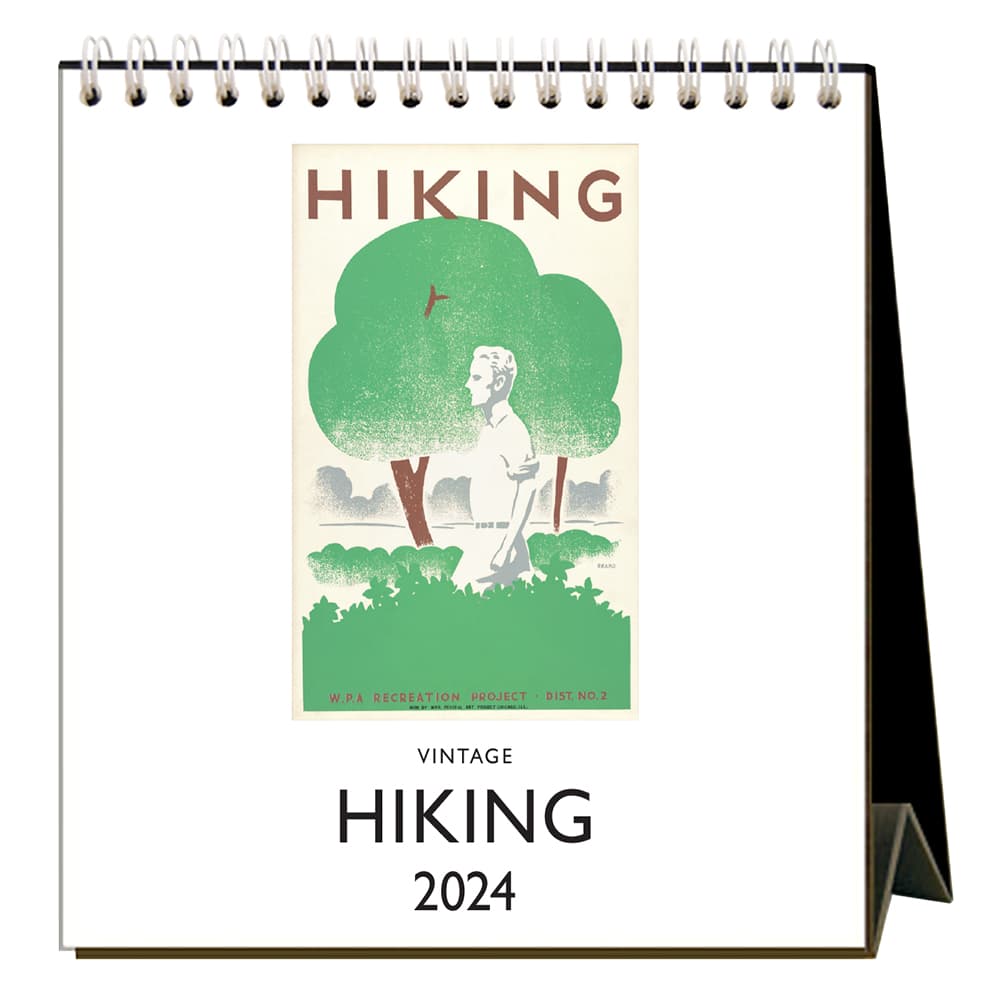 Hiking Nostalgic 2024 Easel Desk Calendar