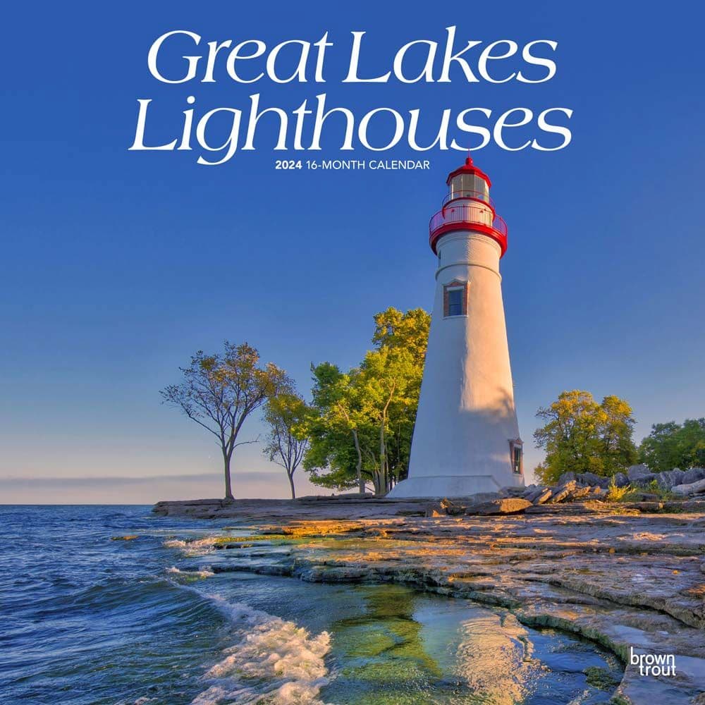 Lighthouses Great Lakes 2024 Wall Calendar Main Product Image width=&quot;1000&quot; height=&quot;1000&quot;