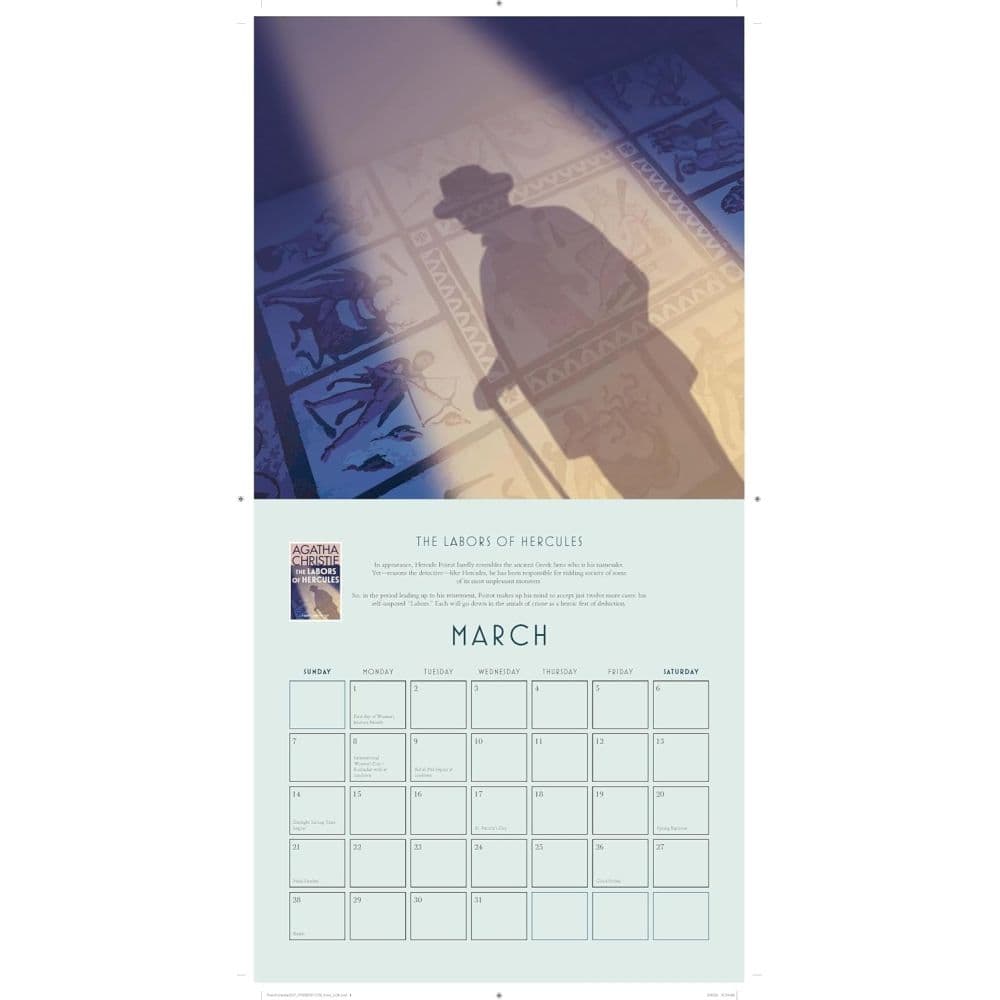 Agatha Christie Poirot 2027 Wall Calendar Second Alternate Image