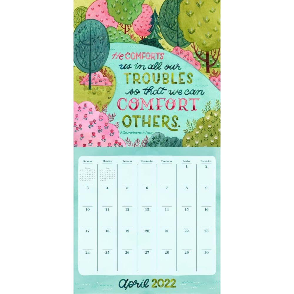 The Illustrated Bible Verses 2022 Wall Calendar Calendars Com