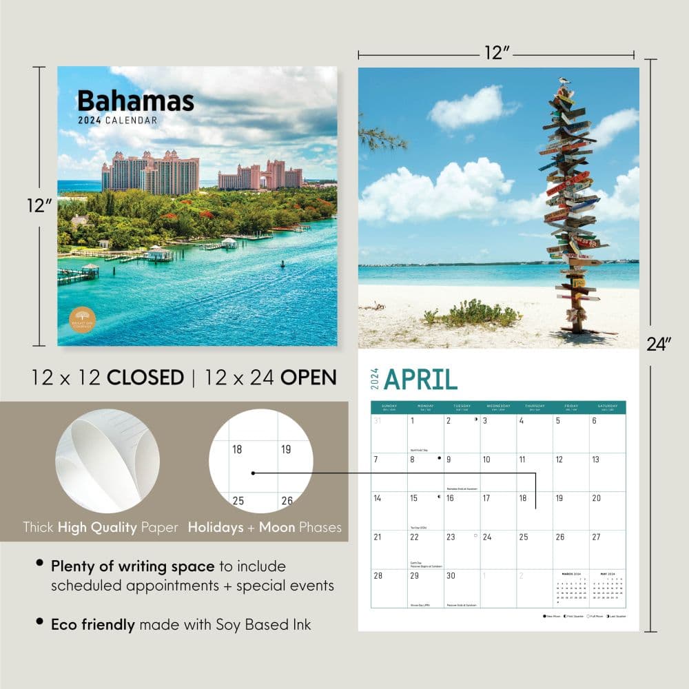 Bahamas 2024 Wall Calendar