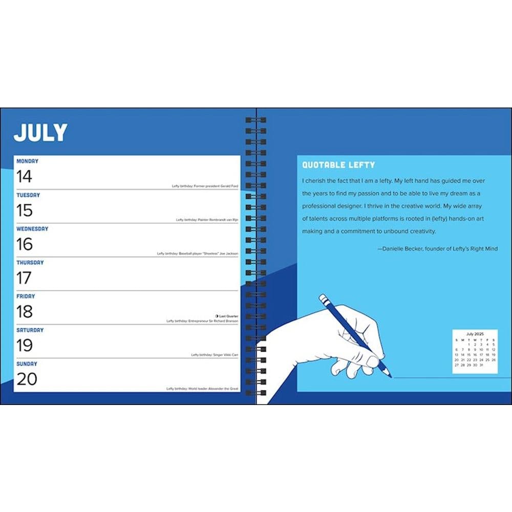 Left Handers 2025 Planner Second Alternate Image