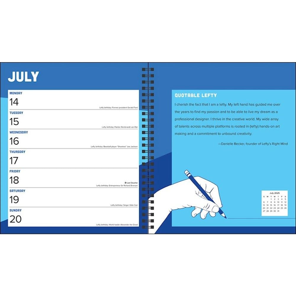 Left Handers 2025 Planner First Alternate Image width=&quot;1000&quot; height=&quot;1000&quot;