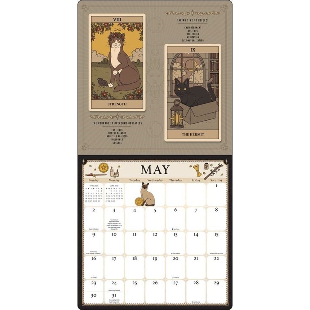 Cats Rule the Earth Tarot 2027 Wall Calendar Fourth Alternate Image