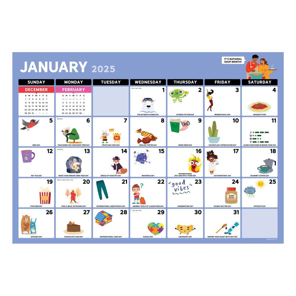 image Every Days A Holiday 2025 Desk Pad Main Image