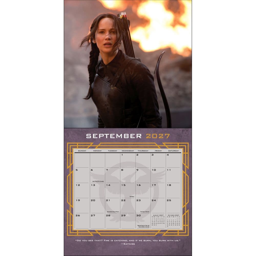 Hunger Games 2027 Wall Calendar Second Alternate Image