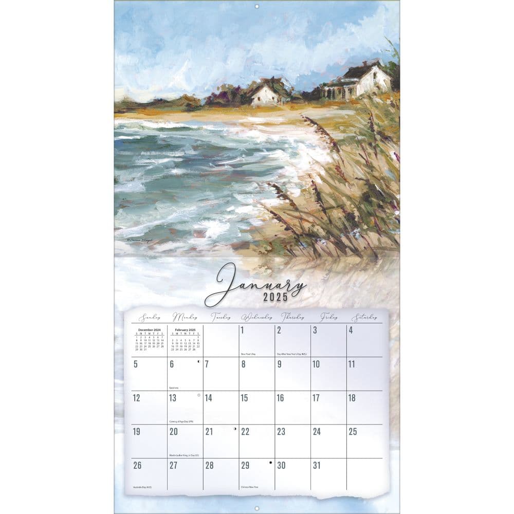 Coastal Shores 2025 Wall Calendar by Susan Winget