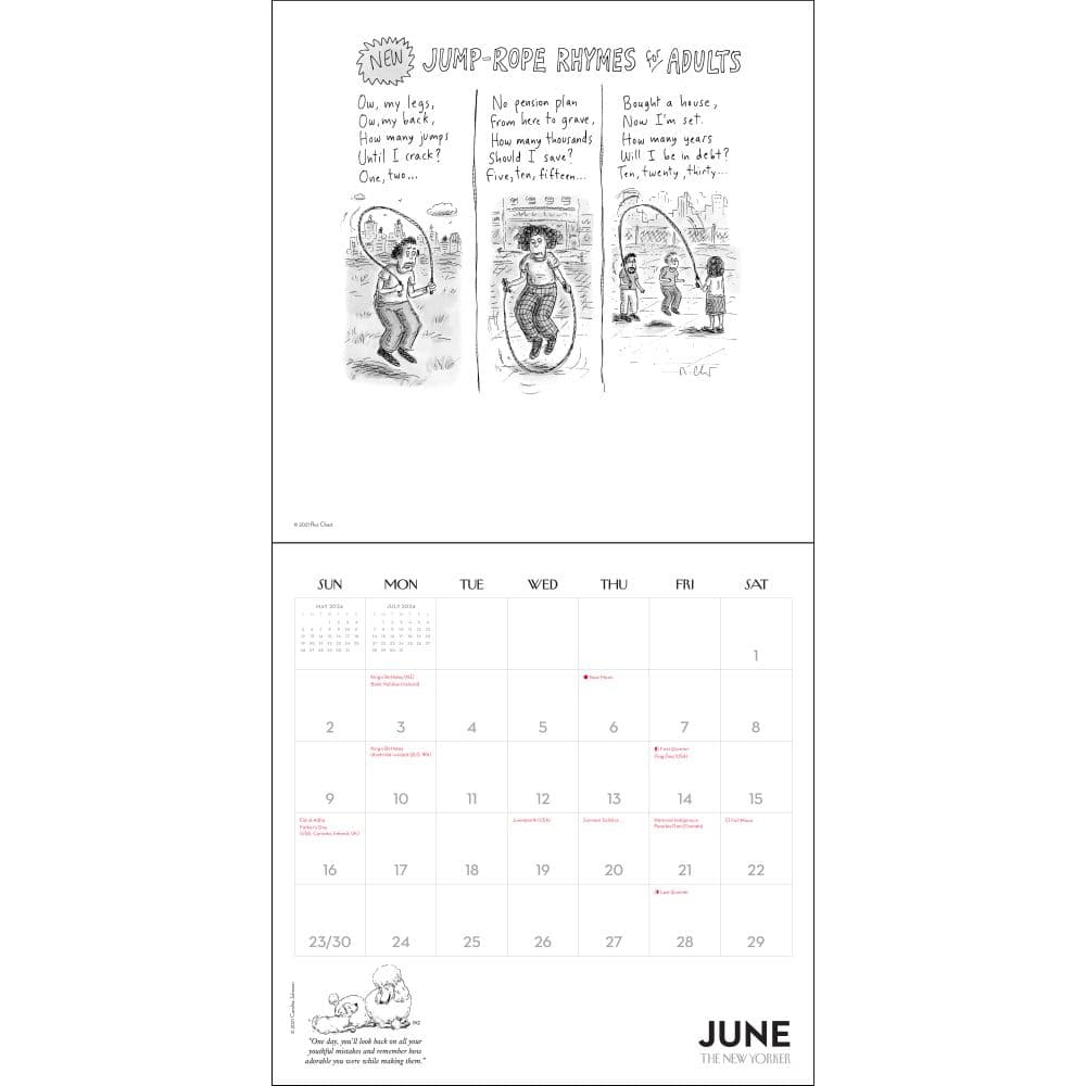 New Yorker Cartoons 2024 Wall Calendar - Calendars.com