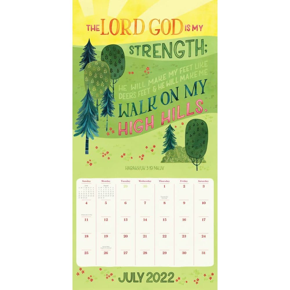 The Illustrated Bible Verses 2022 Wall Calendar Calendars Com