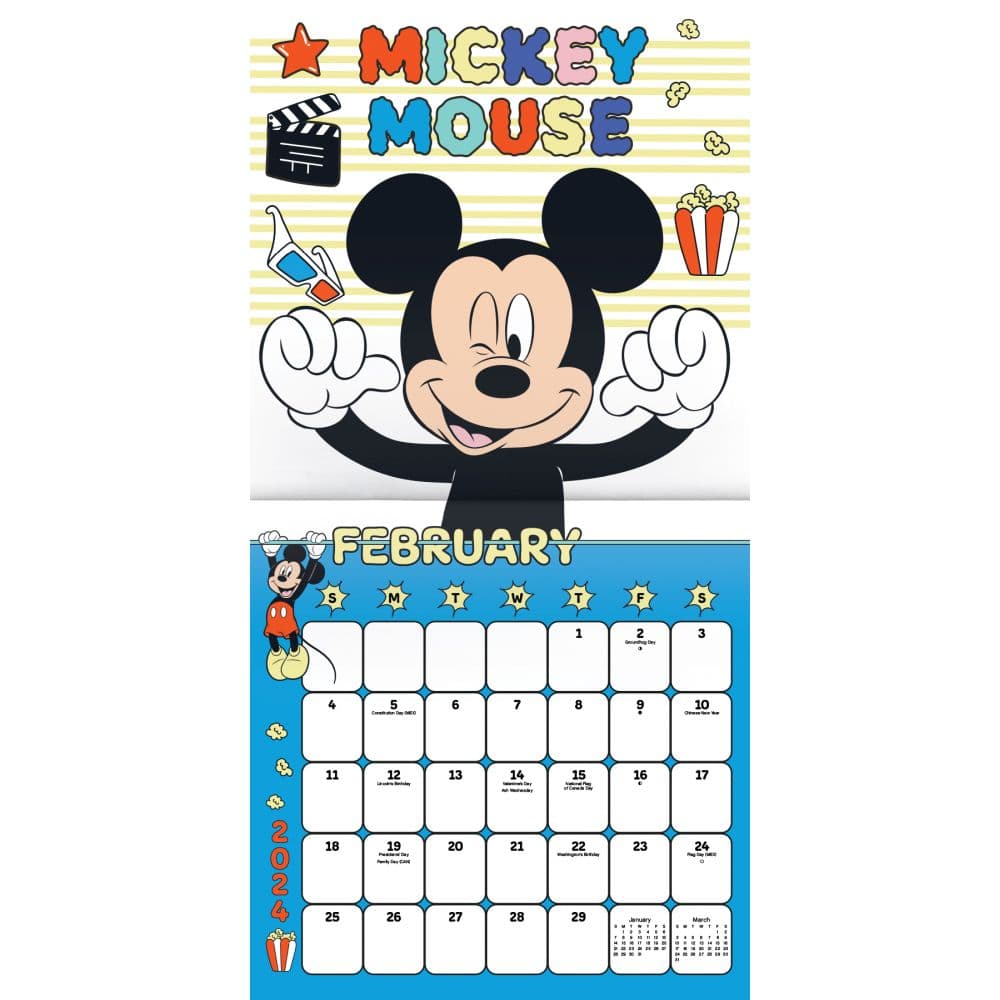 Mickey Mouse Exclusive with Print 2024 Wall Calendar - Calendars.com