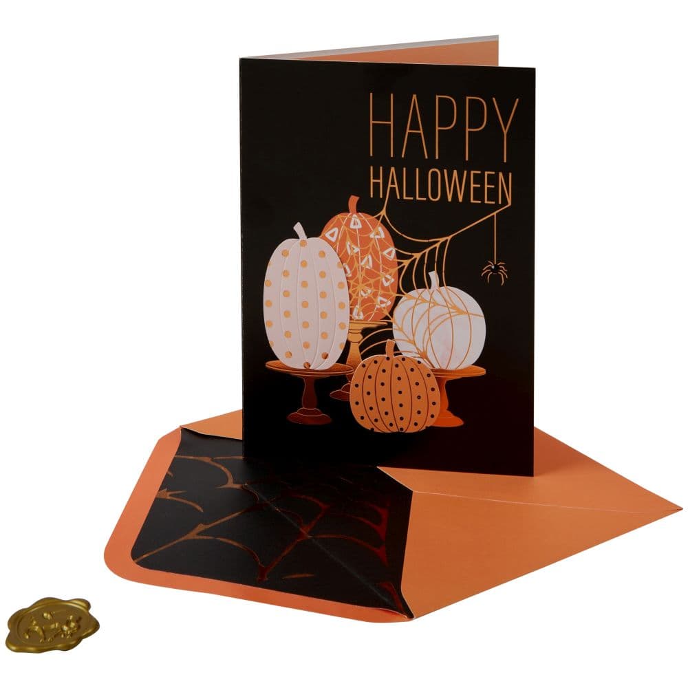 Elegant Decorative Pumpkins Halloween Card Sixth Alternate Image width=&quot;1000&quot; height=&quot;1000&quot;