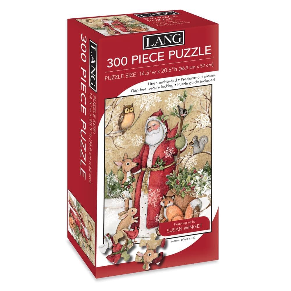 Woodland Santa 300 Piece Puzzle by Susan Winget Main Image
