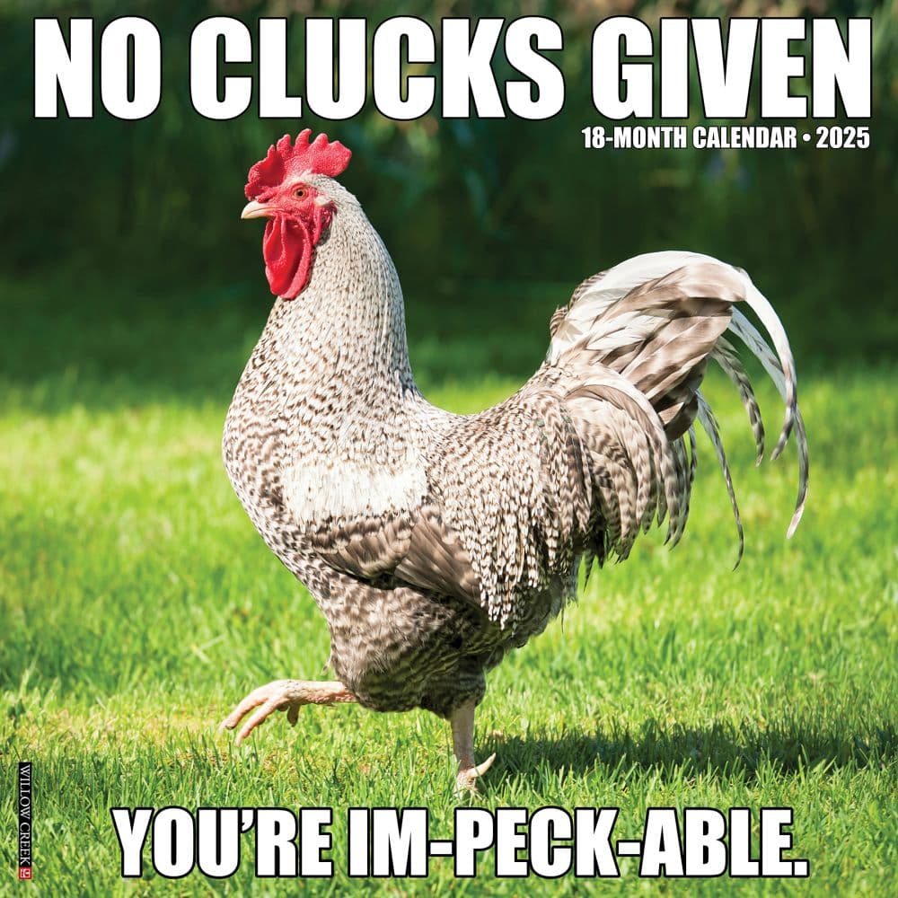 No Clucks Given 2025 Wall Calendar Main Image