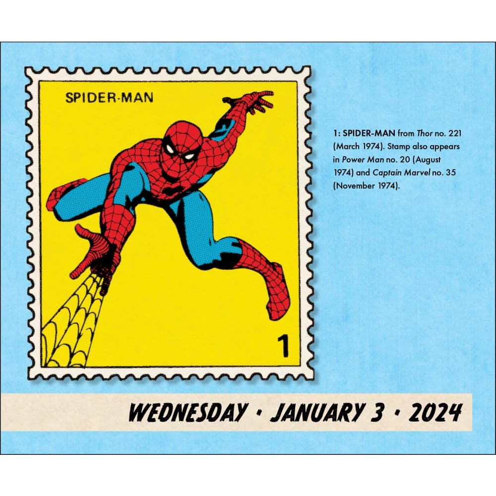 Marvel Value Stamps 2024 Desk Calendar