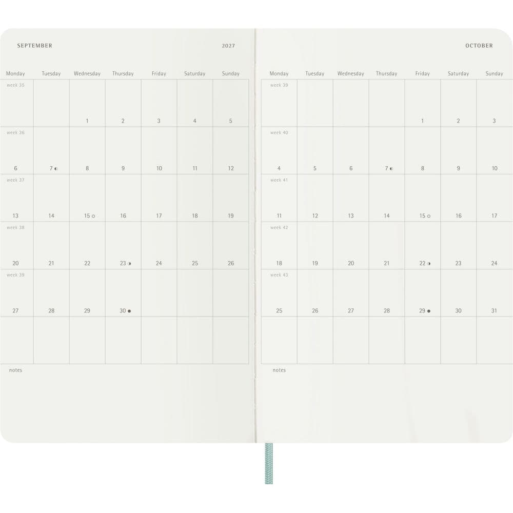 Moleskine Precious &amp; Ethical Sage Green 2027 Weekly Planner Second Alternate Image