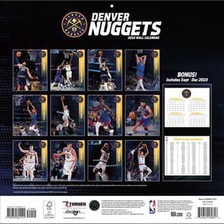 NBA Denver Nuggets 2024 Wall Calendar - Calendars.com