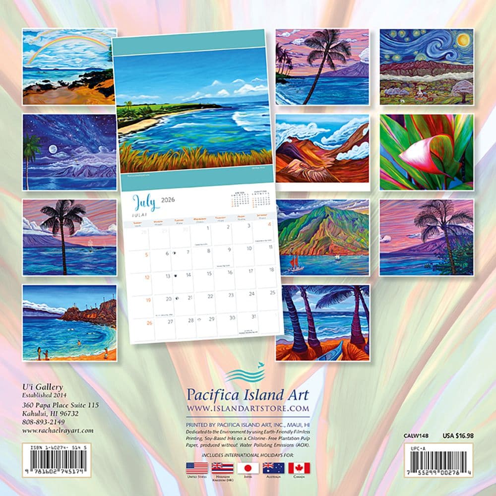 Experience Aloha Ray Art 2026 Wall Calendar First Alternate Image