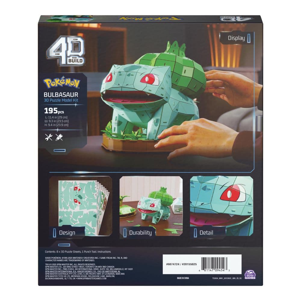 4D Pokemon Bulbasaur 3D Puzzle Seventh Alternate Image
