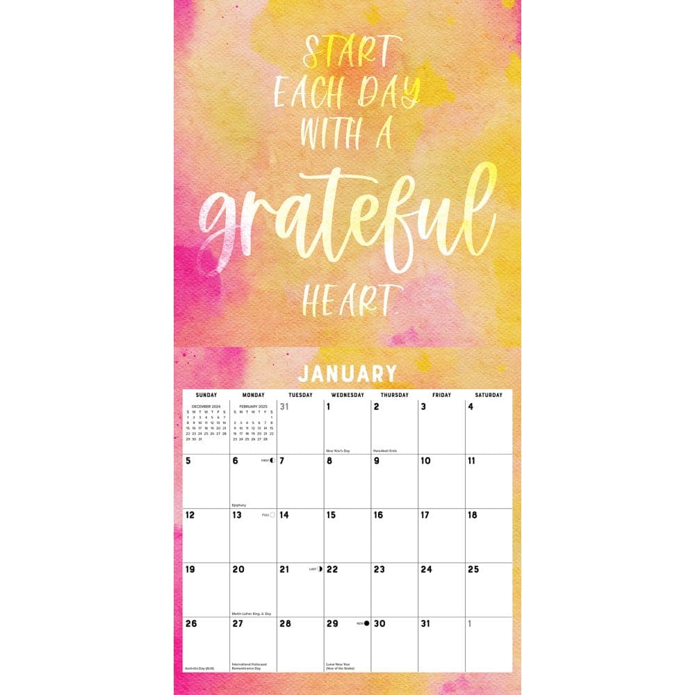 Grateful Thankful Blessed 2025 Wall Calendar Second Alternate Image width="1000" height="1000"