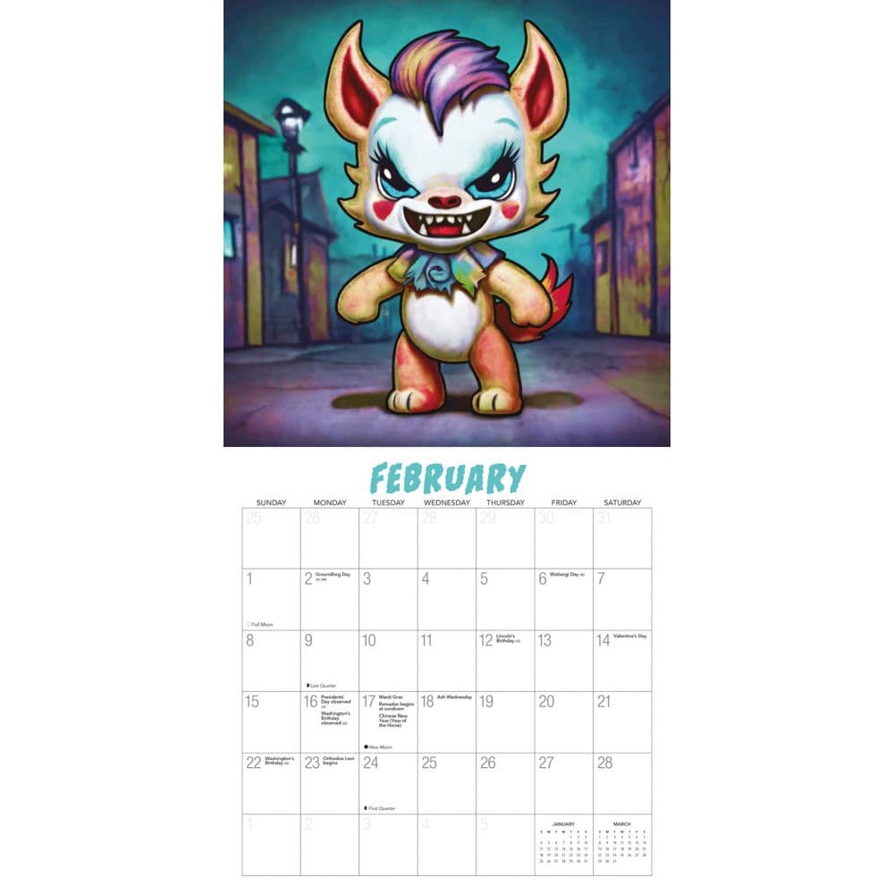 Kawaii Nightmares 2026 Wall Calendar Second Alternate Image