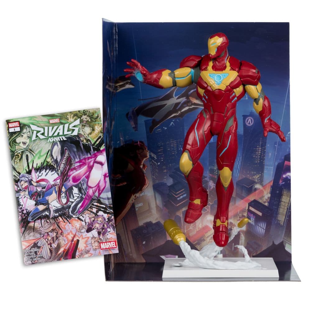 Marvel Rivals Gamerverse 1:6 Iron Man Posed Figure Sixth Alternate Image