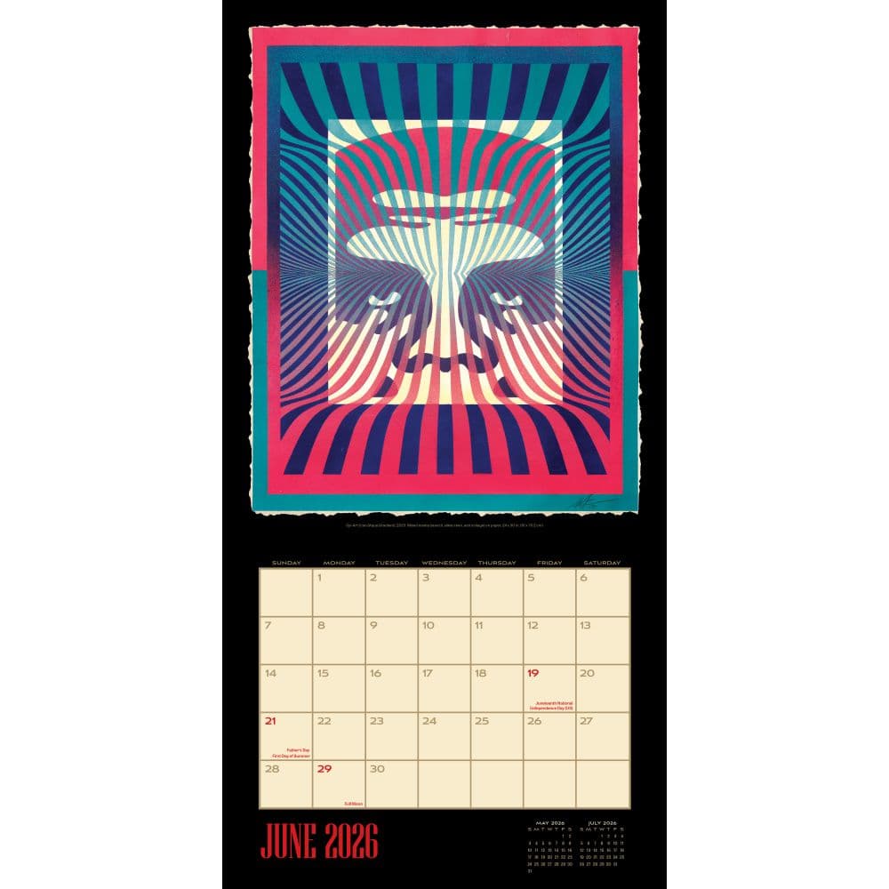 Shepard Fairey 2026 Wall Calendar Third Alternate Image