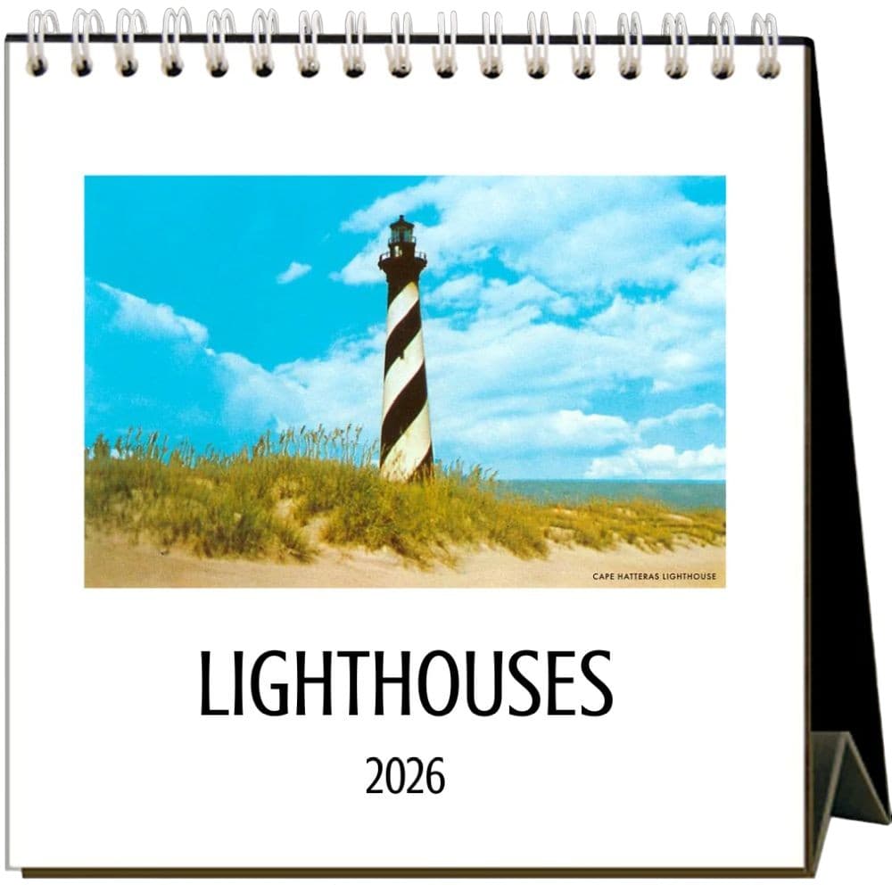Lighthouses 2026 Easel Desk Calendar Main Product Image