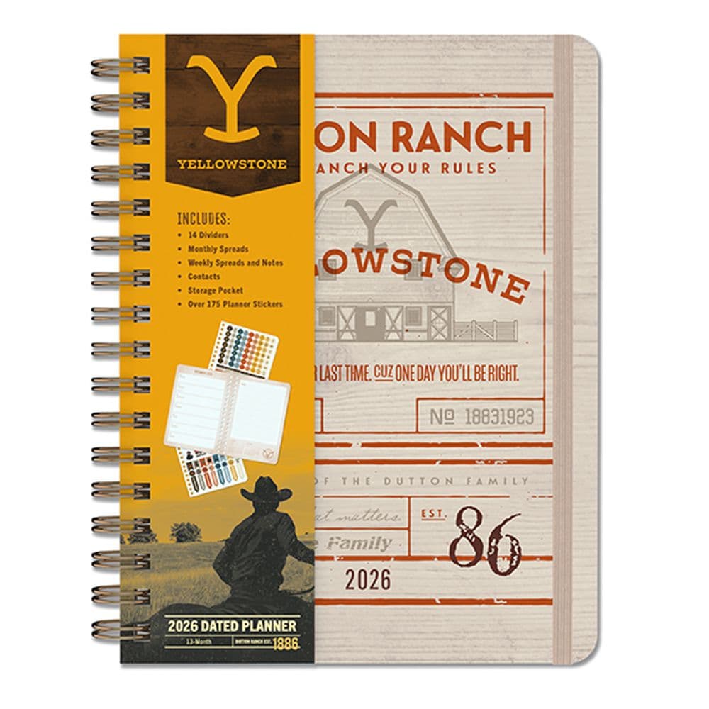 Yellowstone Dutton Ranch 2026 Planner Main Product image
