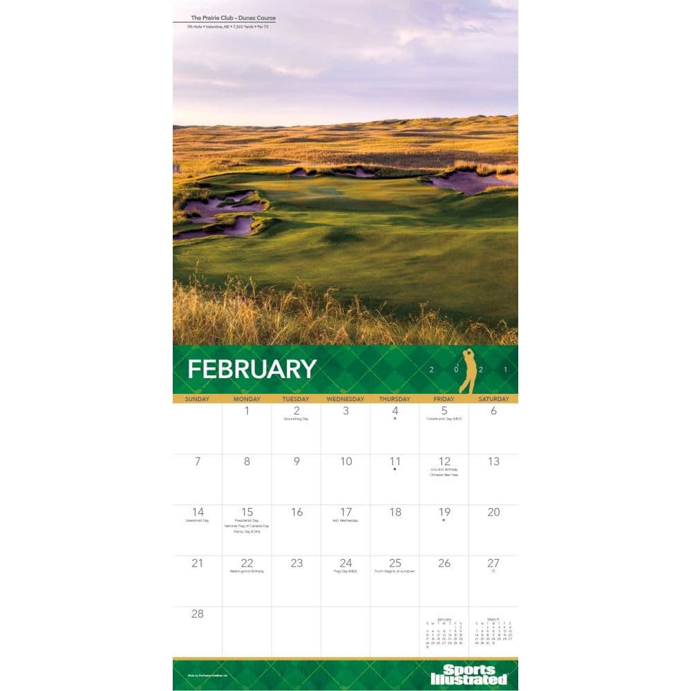 SI Golf Courses Wall Calendar