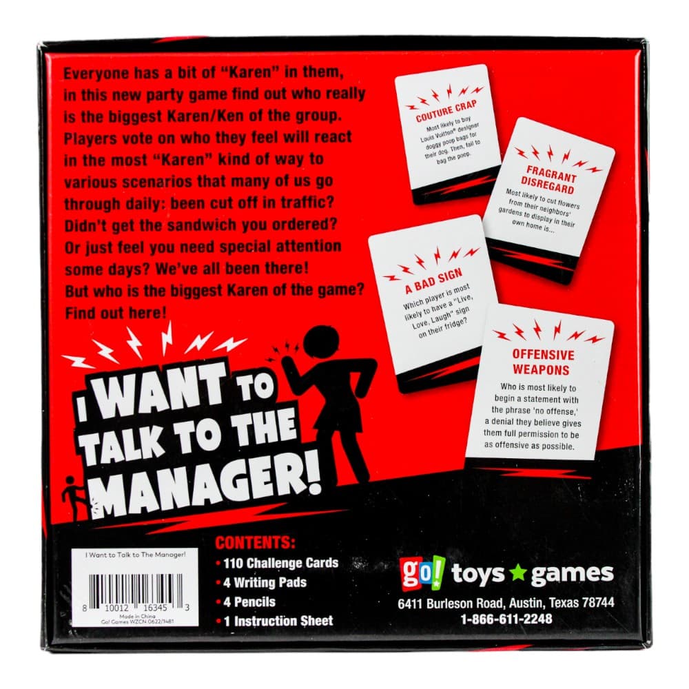 I Want To Talk To The Manager! Game First Alternate Image width=&quot;1000&quot; height=&quot;1000&quot;