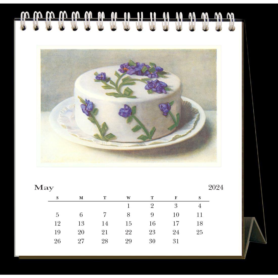 Cakes 2024 Easel Desk Calendar